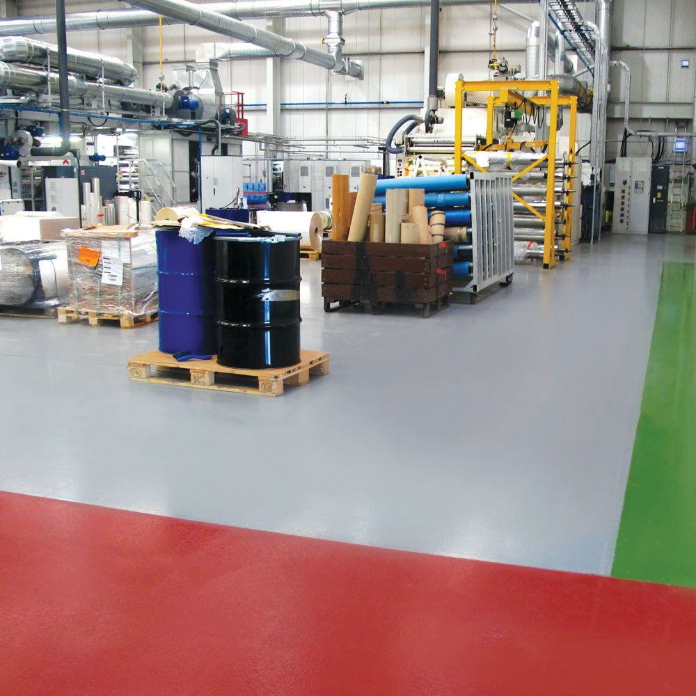 Epoxy floor in shop