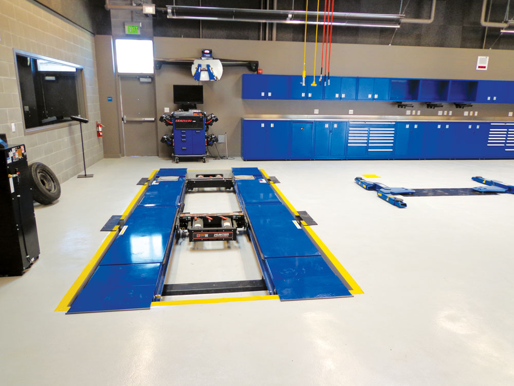 Epoxy floor in shop